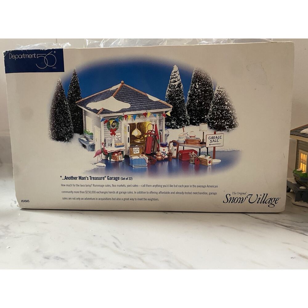 Department 56 "Another Man's Treasure" Garage 22 Pcs 1999 Complete in Box #54945